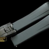 ROLACC009 - Black Rubber Strap 20/18 with PVD Insignia Clasp
