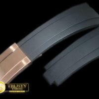 ROLACC020A - Black Rubber Strap 20/16 with RG Insignia Clasp